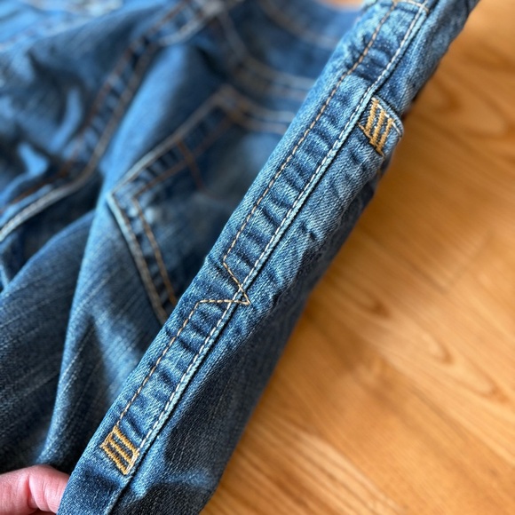 Ariat M4 Jeans Relaxed Boot Cut Mens 36x32 Blue Dark Wash Denim Pants 36 30 31 - Picture 15 of 16